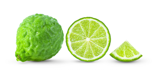 bergamot or kaffir isolated on transparent png