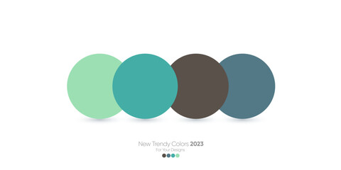 Fototapeta na wymiar The trendy combination of pastel colors palette 2023 for fashion, Interiors Design, Web Design, Mobile Applications, Social Media Templates, UX and UI designs, and Drawing.
