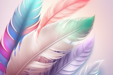 abstract colorful feather background , ai generated