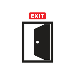 exit door vector logo icon