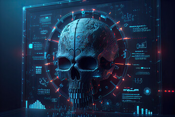 Cybersecurity Concept - Generative AI illustration - obrazy, fototapety, plakaty
