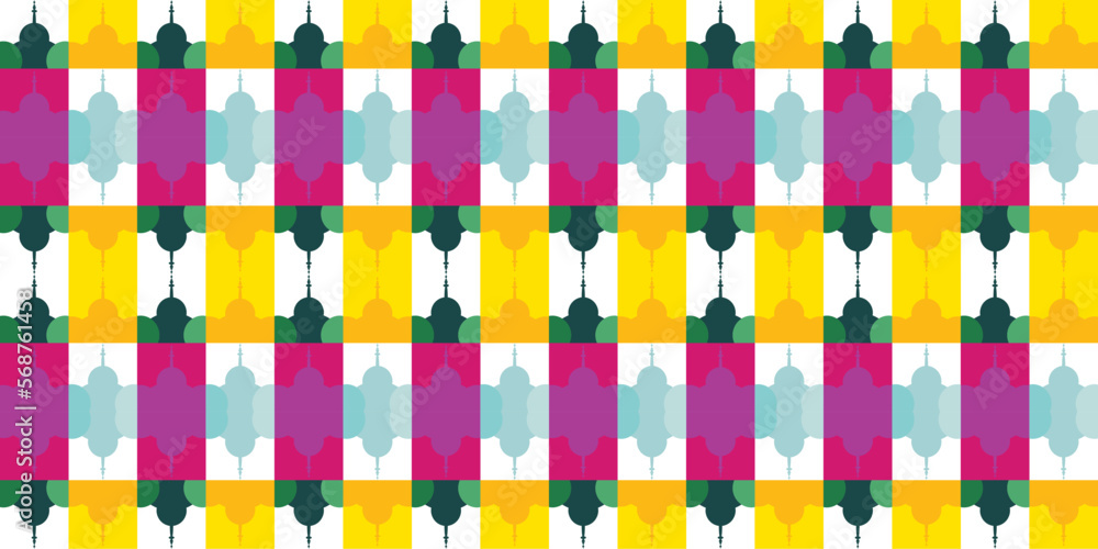 Poster background pattern with geometric style connected image setup