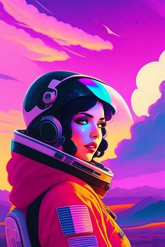 colorful astronaut