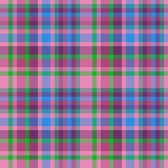 Check tartan fabric. Textile texture vector. Plaid seamless pattern background.