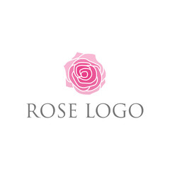 Rose logo, Wedding logo, Botanical trendy vector illustration Floral logo design for wedding invitation, Thank you cards, save the date card, Vector illustration.