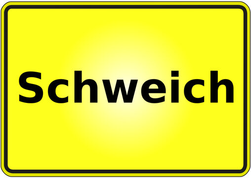 Stadteingangsschild Deutschland Stadt Schweich