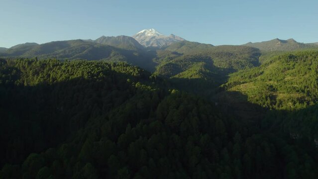 Landscapes of the volcano in Mexico