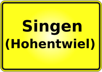 Stadteingangsschild Deutschland Stadt Singen (Hohentwiel)