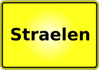 Stadteingangsschild Deutschland Stadt Straelen