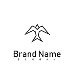 Obraz premium bird eagle animal vector logo design symbol