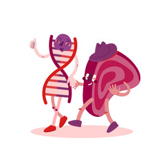 Lab grown protein concept. Editable vector illustration