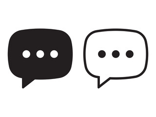 Chat icon vector isolated element. Talk bubble speech sign. Blank bubble vector icon. Message vector icon.