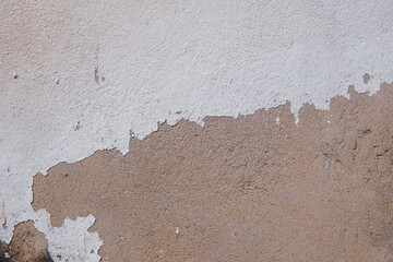 old wall texture, White old wall, old cement wall peeling off, vintage background, copy space, text