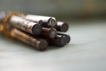 Photo of used drill bits for metal