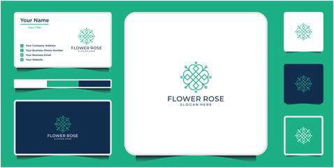 Beauty flower logo vector design