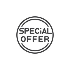 Special offer label line icon