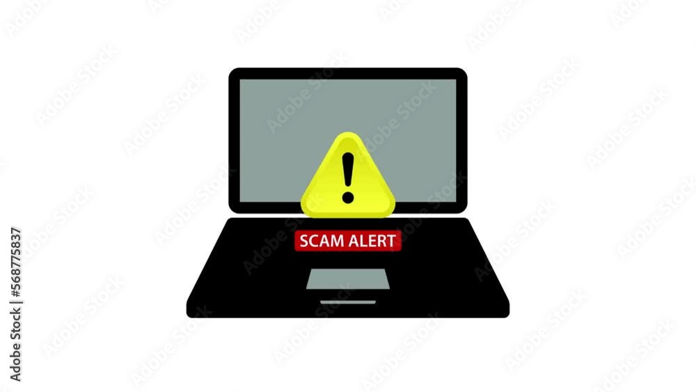 Poster scam alert. hacker attack and web security concept, phishing scam. network and internet security. sc