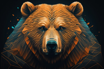 Kodiak bear wallpaper. Generative AI.