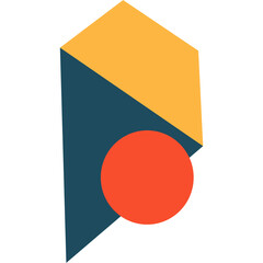 Minimalist geometric brutal shapes.Colorful basic memphis  abstract forms.Bauhaus elements. 
