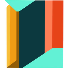 Minimalist geometric brutal shapes.Colorful basic memphis  abstract forms.Bauhaus elements. 
