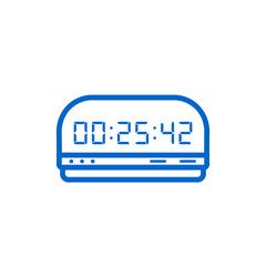 Digital, clock, led icon vector image. Can also be used for home electronics and appliances. Suitable for mobile apps, web apps and print media.