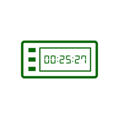 Digital, clock, led icon vector image. Can also be used for home electronics and appliances. Suitable for mobile apps, web apps and print media.