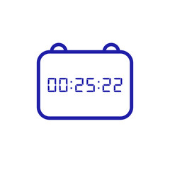 Digital, clock, led icon vector image. Can also be used for home electronics and appliances. Suitable for mobile apps, web apps and print media.