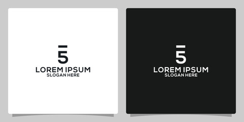 logo icon letter f5 logotype vector