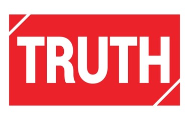 TRUTH text written on red stamp sign.