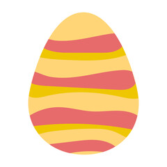 Colorful easter egg isolated on white background