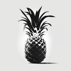 Pineapple vector illustration for logo, tattoo or design. Generative AI.