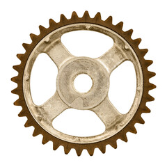 Old weathered gear wheel - 568781809