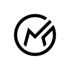 Initial letter MG circular logo design