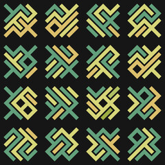 Fototapeta premium Asemic Glyph writing hieroglyph imitation abstract illustration
