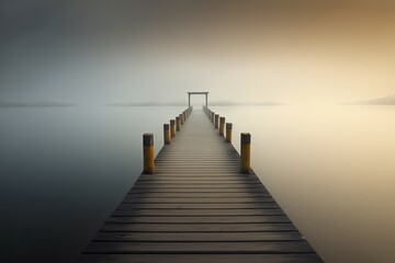 Infinite Dawn at the Dock created with Generative AI technology