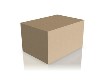 Kraft cardboard mockup box