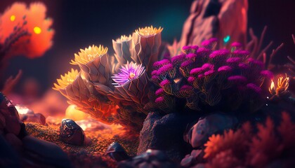 Underwater flora created with Generative AI technology