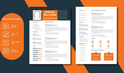 2023 Resume Template - Professional Layout for Your CV - Curriculum Vitae - Get the Job You Deserve!