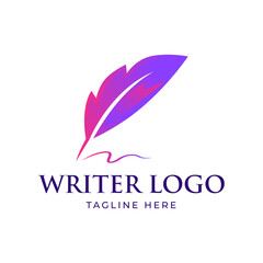 Fototapeta na wymiar feather logo vector template isolated