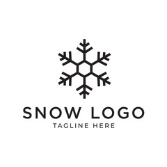 snow flakes logo illustration vector icon
