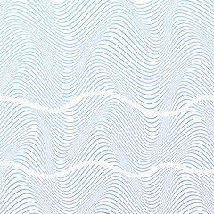 ILLUSTRATION ABSTRACT COLORFUL BLUE GRADIENT WAVY LINE PATTERN BACKGROUND. COVER DESIGN 