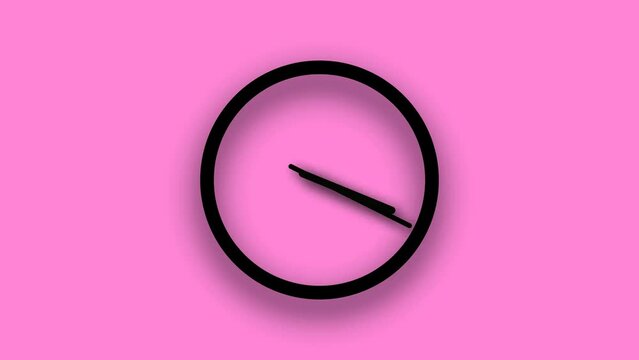 digital analog circle technology clock animated on the medium magenta background