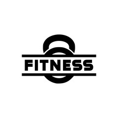 Kettlebell logo design. Fitness gym logo concept.