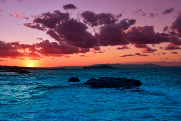 Fototapeta na wymiar Sonnenuntergang in Chania, Kreta (Griechenland)