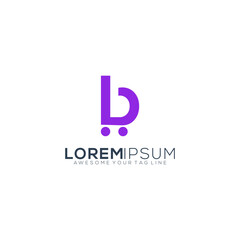 Letter B shop logo modern