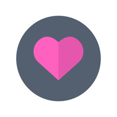 Heart icon, Flat vector illustration for web and mobile interface, EPS 10