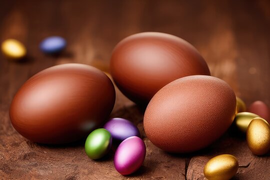 High-Resolution Image of Colorful Easter Eggs Background, Perfect for Adding a Festive Touch to any Design Project	