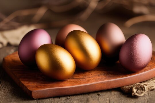 High-Resolution Image of Colorful Easter Eggs Background, Perfect for Adding a Festive Touch to any Design Project	