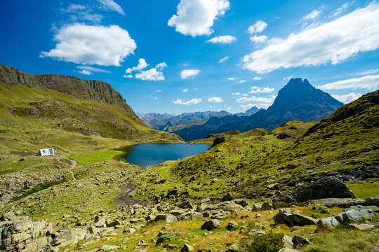 Pyrenees mountain. Lake Ayous Gentau, France