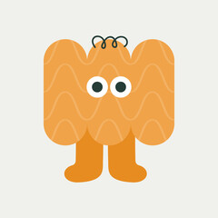 Obraz premium Cartoon character, abstract personage, mascot design, funny avatar, cute icon